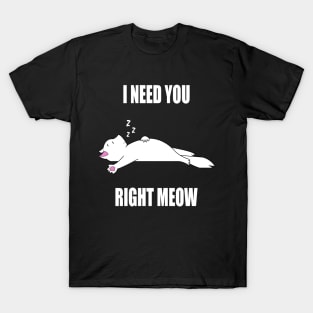 I Need You Right Meow T-Shirt